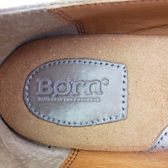 Born Sebra Womens Size 11 Gray Leather Slip On Casual Comfort Loafer Shoes - Picture 13 of 14